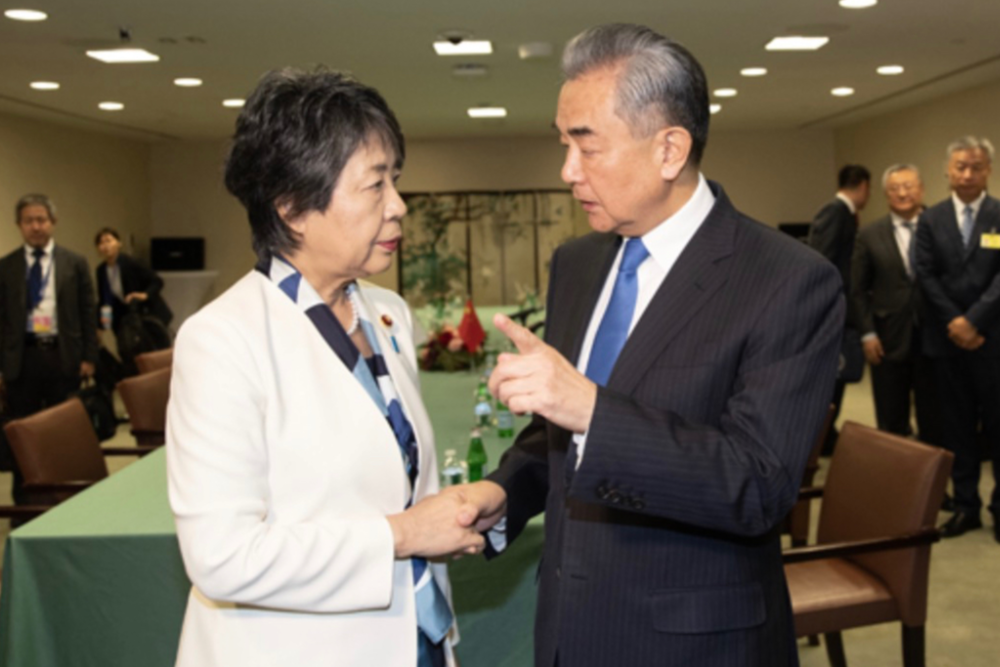 Wang Yi meets with Japanese FM; dumping of nuclear wastewater, Shenzhen schoolboy case discussed